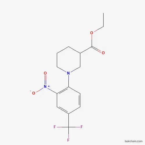 Molecular Structure of 610259-54-6 (Ethyl 1-[2-nitro-4-(trifluoromethyl)phenyl]piperidine-3-carboxylate)