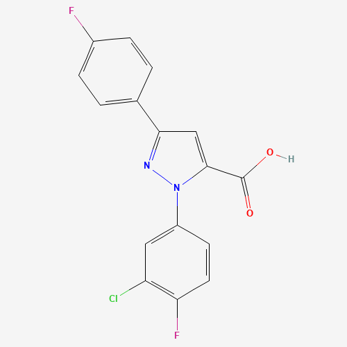 1-(3-CHLORO-4-FLUOROPHENYL)-3-(4-FLUOROPHENYL)-1H-PYRAZOLE-5-CARBOXYLIC ACID