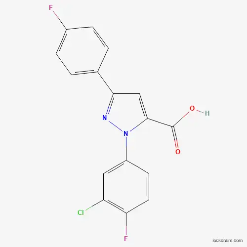 Molecular Structure of 618102-76-4 (1-(3-Chloro-4-fluorophenyl)-3-(4-fluorophenyl)-1H-pyrazole-5-carboxylic acid)