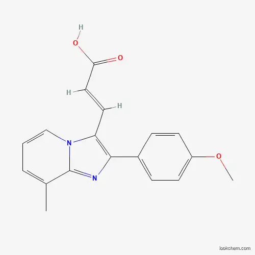 Molecular Structure of 727652-34-8 (3-[2-(4-Methoxyphenyl)-8-methylimidazo[1,2-a]pyridin-3-yl]-2-propenoic acid)