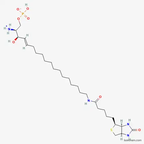 Molecular Structure of 799812-63-8 ((2S,3R,4E)-2-Azaniumyl-3-hydroxy-18-({5-[(3aS,4S,6aR)-2-oxohexahydro-1H-thieno[3,4-d]imidazol-4-yl]pentanoyl}amino)octadec-4-en-1-yl hydrogen phosphate)