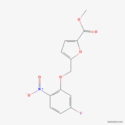 Molecular Structure of 832739-23-8 (Methyl 5-[(5-fluoro-2-nitrophenoxy)methyl]furan-2-carboxylate)