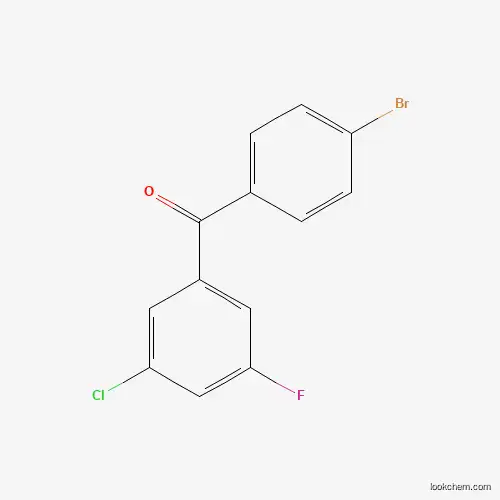 Molecular Structure of 844879-12-5 (4-Bromo-3'-chloro-5'-fluorobenzophenone)