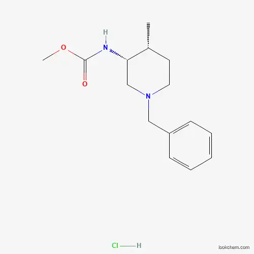 Molecular Structure of 846043-59-2 (Methyl ((3R,4R)-1-benzyl-4-methylpiperidin-3-yl)carbamate hydrochloride)