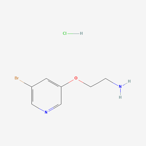 Molecular Structure of 1112983-14-8 (2-((5-Bromopyridin-3-yl)oxy)ethanamine hydrochloride)