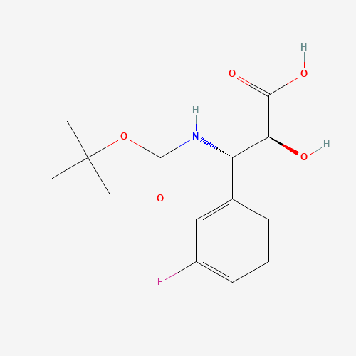 Molecular Structure of 1217816-30-2 ((2S,3S)-3-((tert-Butoxycarbonyl)amino)-3-(3-fluorophenyl)-2-hydroxypropanoic acid)
