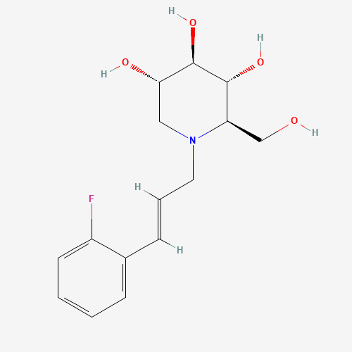 Molecular Structure of 128985-14-8 ((3-(2-FPh)2-propenyl)DNJ)