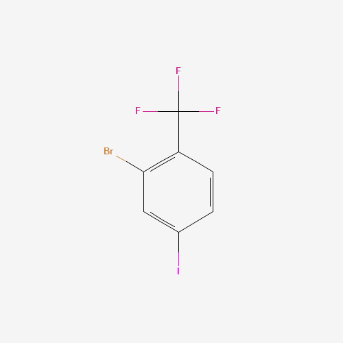 Molecular Structure of 1369927-31-0 (2-Bromo-4-iodo-1-(trifluoromethyl)benzene)