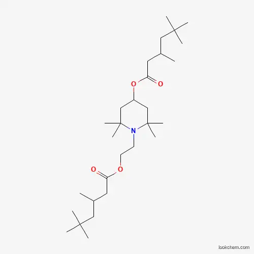 Molecular Structure of 1445870-18-7 (Hexanoic acid, 3,5,5-trimethyl-, 2,2,6,6-tetramethyl-1-(2-((3,5,5-trimethyl-1-oxohexyl)oxy)ethyl)-4-piperidinyl ester)