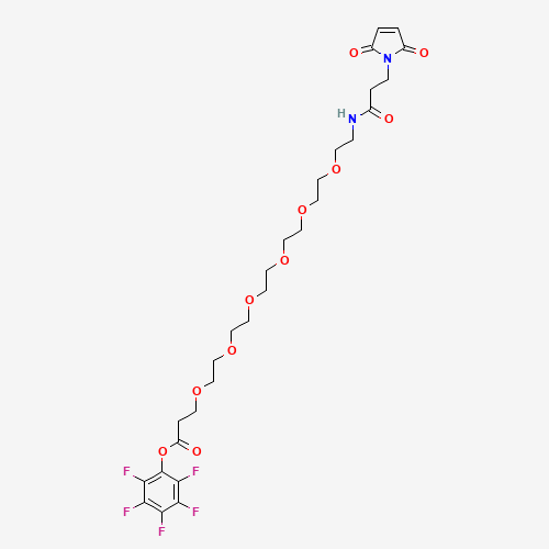 Molecular Structure of 1599432-34-4 (Mal-NH-PEG6-CH2CH2COOPFP ester)