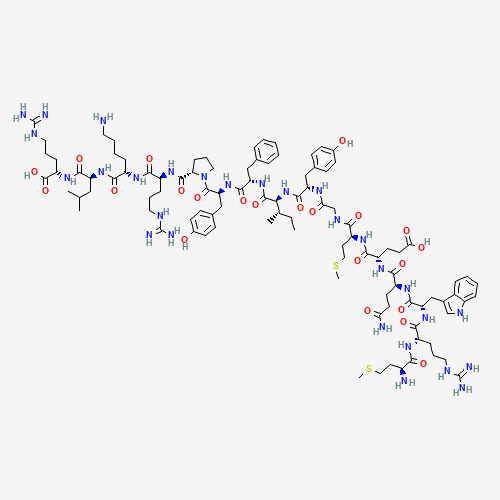 1627580-64-6,Mots-c,Mots-c;UNII-A5CV6JFB78;1627580-64-6;MOTS-c (human) (trifluoroacetate salt);A5CV6JFB78;Mitochondria-derived peptide mots-c;EX-A6267;Met-Arg-Trp-Gln-Glu-Met-Gly-Tyr-Ile-Phe-Tyr-Pro-Arg-Lys-Leu-Arg;L-Arginine, L-methionyl-L-arginyl-L-tryptophyl-L-glutaminyl-L-alpha-glutamyl-L-methionylglycyl-L-tyrosyl-L-isoleucyl-L-phenylalanyl-L-tyrosyl-L-prolyl-L-arginyl-L-lysyl-L-leucyl-;L-Methionyl-L-arginyl-L-tryptophyl-L-glutaminyl-L-alpha-glutamyl-L-methionylglycyl-L-tyrosyl-L-isoleucyl-L-phenylalanyl-L-tyrosyl-L-prolyl-L-arginyl-L-lysyl-L-leucyl-L-arginine