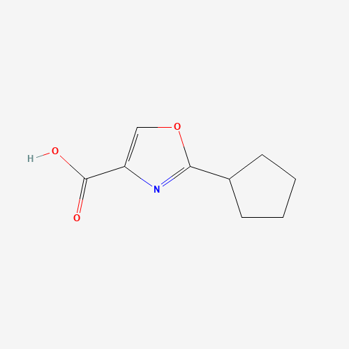 Molecular Structure of 1247889-30-0 (2-Cyclopentyl-1,3-oxazole-4-carboxylic acid)
