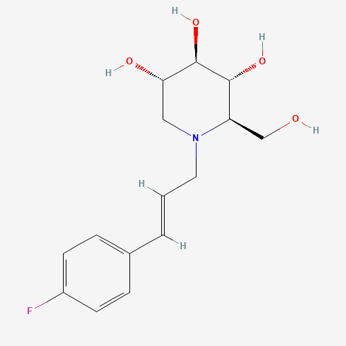Molecular Structure of 128985-13-7 ((3-(4-FPh)2-propenyl)DNJ)
