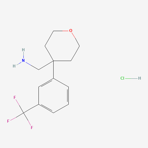 4-[3-(Trifluoromethyl)phenyl]oxan-4-ylmethanamine hydrochloride