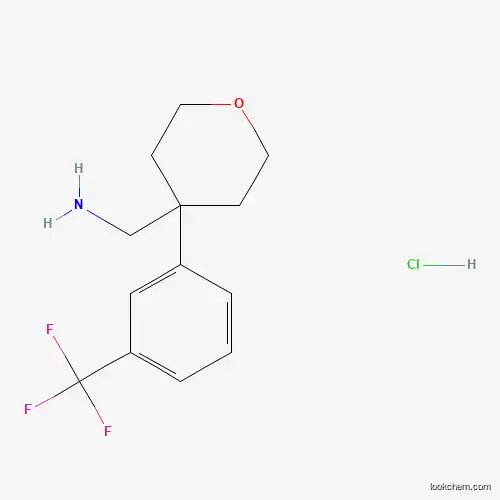 Molecular Structure of 1311254-69-9 (4-[3-(Trifluoromethyl)phenyl]oxan-4-ylmethanamine hydrochloride)