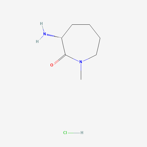 Molecular Structure of 1389338-41-3 ((R)-3-Amino-1-methylazepan-2-one hydrochloride)