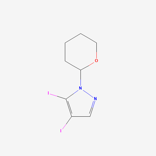 Molecular Structure of 1403483-65-7 (4,5-Diiodo-1-(oxan-2-yl)pyrazole)