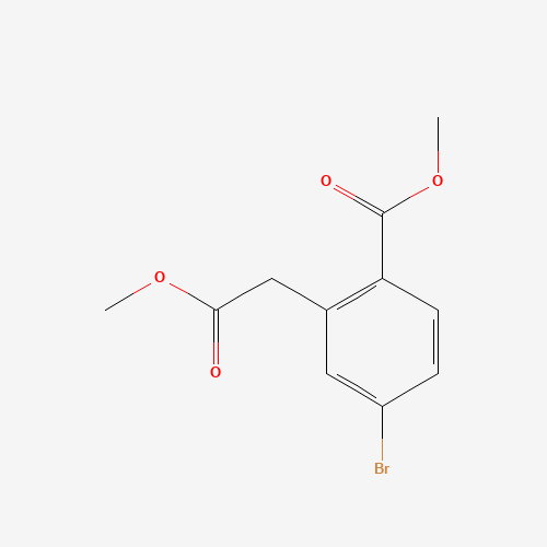 Molecular Structure of 1403483-70-4 (Methyl 4-bromo-2-(2-methoxy-2-oxoethyl)benzoate)