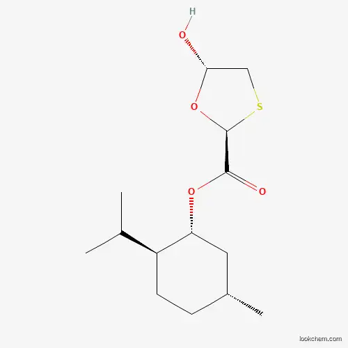 Molecular Structure of 147126-63-4 (1,3-Oxathiolane-2-carboxylic acid, 5-hydroxy-, 5-methyl-2-(1-methylethyl)cyclohexyl ester, [1R-[1alpha(2S*,5S*),2beta,5alpha]]-)