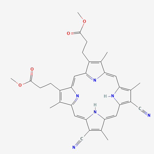 Methyl 3-[8,13-dicyano-18-(3-methoxy-3-oxopropyl)-3,7,12,17-tetramethyl-22,23-dihydroporphyrin-2-yl]propanoate