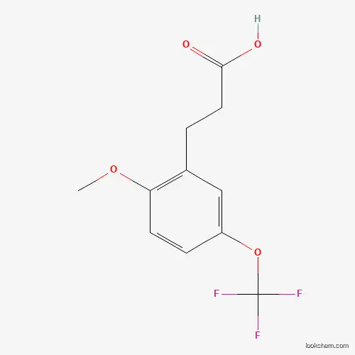 Molecular Structure of 1017779-17-7 (3-[2-Methoxy-5-(trifluoromethoxy)phenyl]propionic acid)