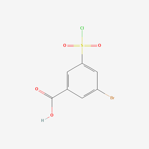 Molecular Structure of 1183308-29-3 (3-Bromo-5-(chlorosulfonyl)benzoic acid)