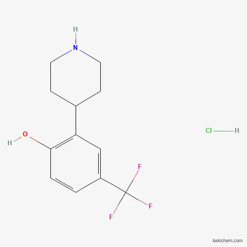 Molecular Structure of 1311254-47-3 (2-(Piperidin-4-yl)-4-(trifluoromethyl)phenol hydrochloride)