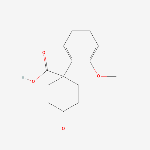 Molecular Structure of 1385694-48-3 (1-(2-Methoxyphenyl)-4-oxocyclohexanecarboxylic Acid)