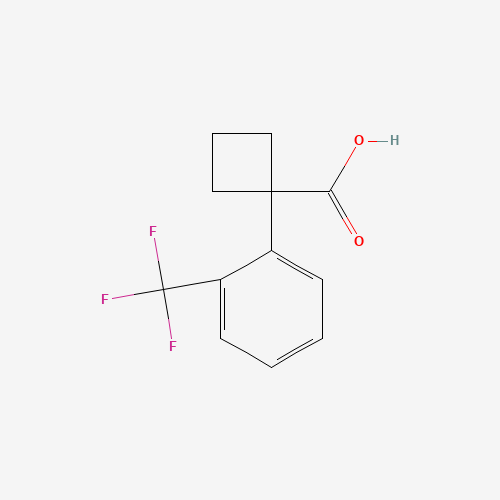 Molecular Structure of 151157-52-7 (1-[2-(Trifluoromethyl)phenyl]cyclobutanecarboxylic acid)