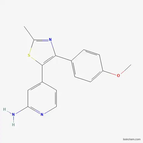Molecular Structure of 303162-41-6 (4-[4-(4-Methoxyphenyl)-2-methyl-1,3-thiazol-5-yl]pyridin-2-amine)