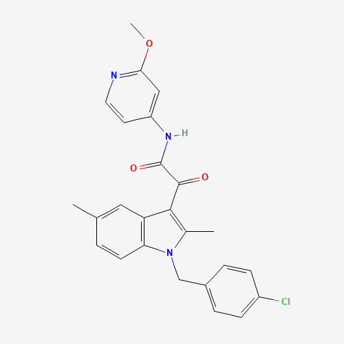 Molecular Structure of 1006604-91-6 (1H-Indole-3-acetamide, 1-[(4-chlorophenyl)methyl]-N-(2-methoxy-4-pyridinyl)-2,5-dimethyl-alpha-oxo-)