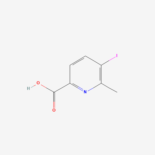 Molecular Structure of 1261269-52-6 (5-Iodo-6-methylpyridine-2-carboxylic acid)