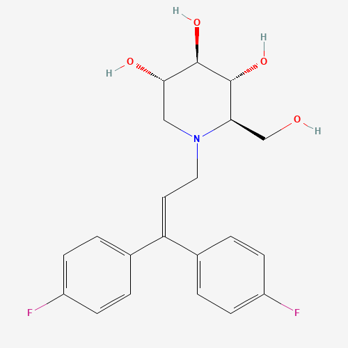 3,4,5-PIPERIDINETRIOL, 1-[3,3-BIS(4-FLUOROPHENYL)-2-PROPENYL]-2-(HYDROXYMETHYL)-, [2R-(2A,3B,4A,5B)]-