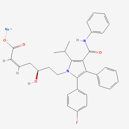 Molecular Structure of 1659317-56-2 ((S,Z)-7-[2-(4-Fluorophenyl)-5-isopropyl-3-phenyl-4-(phenylcarbamoyl)-1H-pyrrol-1-yl]-5-hydroxyhept-2-enoic Acid Sodium Salt)