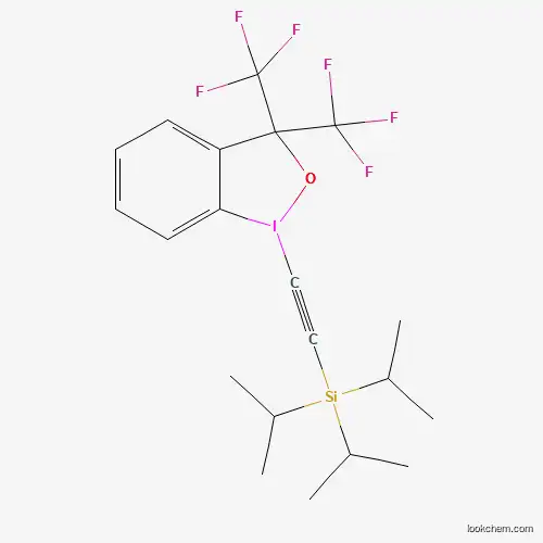 Molecular Structure of 181934-34-9 (1-(Triisopropylsilylethynyl)-3,3-bis(trifluoromethyl)-1,3-dihydro-1,2-benzoiodoxole)
