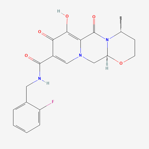1863916-87-3,4-Defluoro dolutegravir,4-Defluoro dolutegravir;2-Fluoro dolutegravir;29LH9LED64;Dolutegravir 4-desfluoro impurity;1863916-87-3;(4R,12aS)-N-((2-Fluorophenyl)methyl)-3,4,6,8,12,12a-hexahydro-7-hydroxy-4-methyl-6,8-dioxo-2H-pyrido(1',2':4,5)pyrazino(2,1-b)(1,3)oxazine-9-carboxamide;2H-Pyrido(1',2':4,5)pyrazino(2,1-b)(1,3)oxazine-9-carboxamide, N-((2-fluorophenyl)methyl)-3,4,6,8,12,12a-hexahydro-7-hydroxy-4-methyl-6,8-dioxo-, (4R,12aS);UNII-29LH9LED64