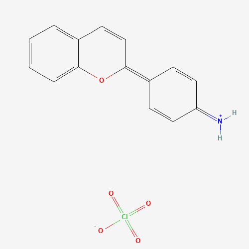 Molecular Structure of 49859-48-5 (4-(2H-1-Benzopyran-2-ylidene)cyclohexa-2,5-dien-1-iminium perchlorate)