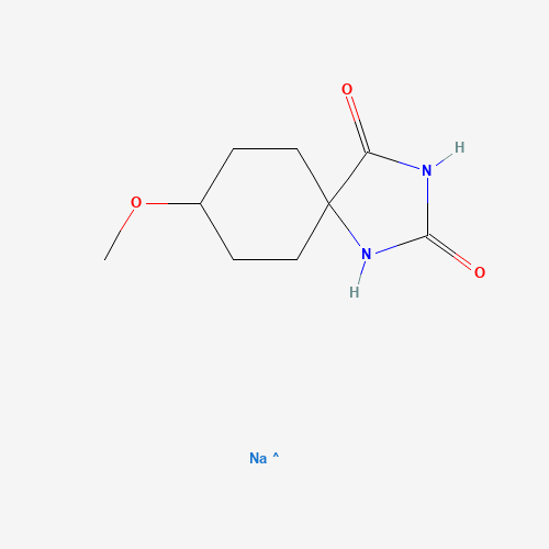 Molecular Structure of 1400584-86-2 (8-Methoxy-1,3-diazaspiro(4.5)decane-2,4-dione sodium salt)