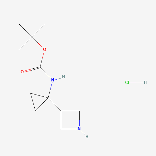 Molecular Structure of 1949836-68-3 (Tert-butyl N-[1-(azetidin-3-YL)cyclopropyl]carbamate hydrochloride)