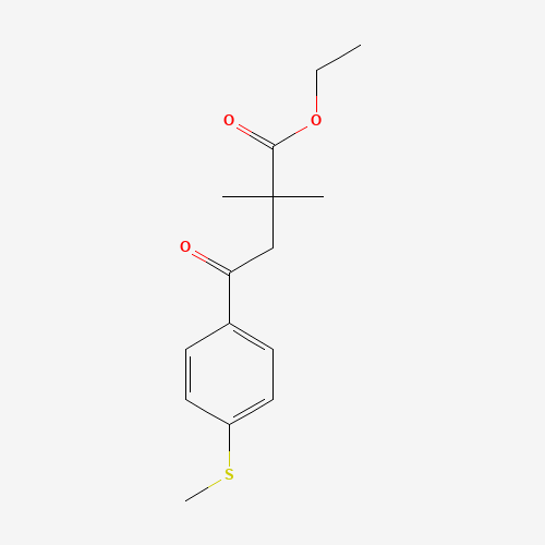 ethyl 2,2-dimethyl -4-oxo-4-(4-thiomethylphenyl )butyrate