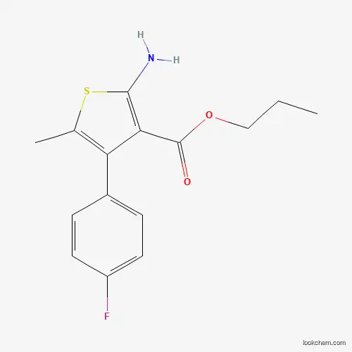 Molecular Structure of 904998-66-9 (Propyl 2-amino-4-(4-fluorophenyl)-5-methylthiophene-3-carboxylate)