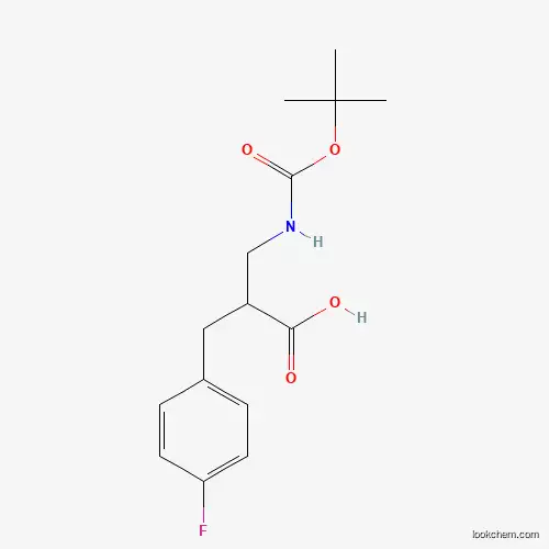 Molecular Structure of 1255099-58-1 (3-((tert-Butoxycarbonyl)amino)-2-(4-fluorobenzyl)propanoic acid)