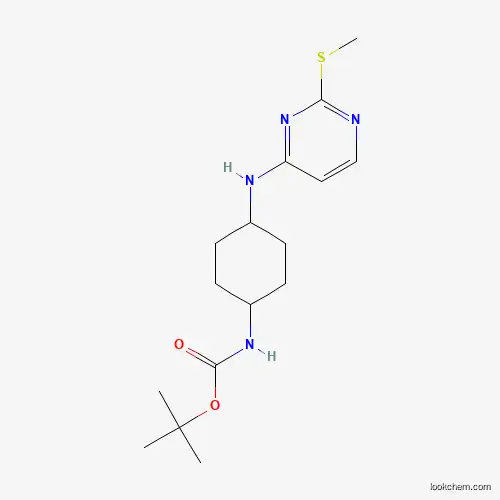 Molecular Structure of 1289384-85-5 (tert-Butyl (4-((2-(methylthio)pyrimidin-4-yl)amino)cyclohexyl)carbamate)