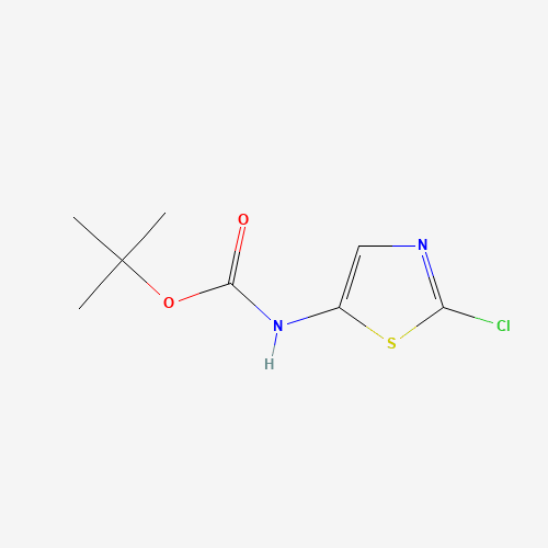 Molecular Structure of 1379344-91-8 (tert-Butyl (2-chlorothiazol-5-yl)carbamate)