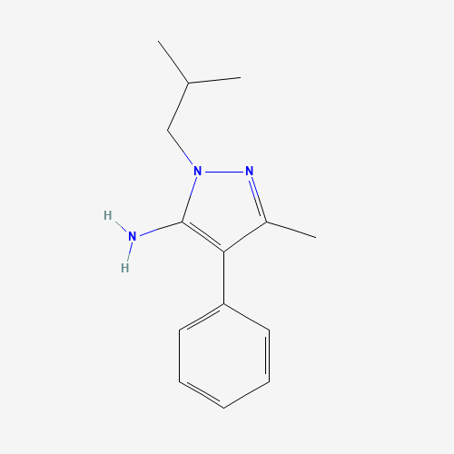Molecular Structure of 1516651-41-4 (5-Methyl-2-(2-methylpropyl)-4-phenylpyrazol-3-amine)