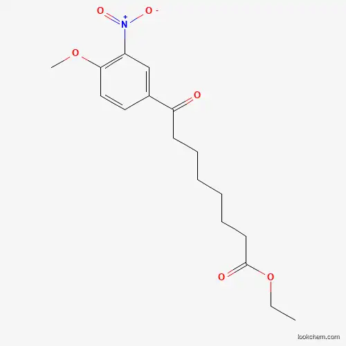 Molecular Structure of 898758-97-9 (Ethyl 8-(4-methoxy-3-nitrophenyl)-8-oxooctanoate)