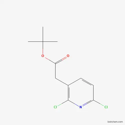 Molecular Structure of 1260763-89-0 (3-Pyridineacetic acid, 2,6-dichloro-, 1,1-dimethylethyl ester)