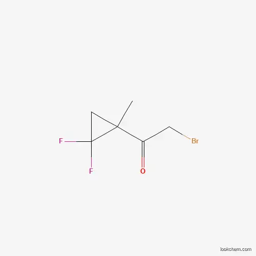 Molecular Structure of 128073-31-4 (2-Bromo-1-(2,2-difluoro-1-methylcyclopropyl)ethanone)