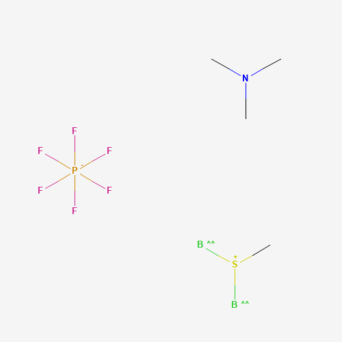 Molecular Structure of 18497-85-3 (2-Methyldiborathian-2-ium hexafluoridophosphate(1-)--N,N-dimethylmethanamine (1/1/1))