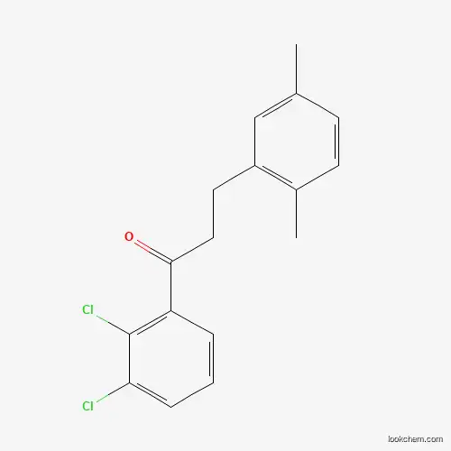 Molecular Structure of 898753-96-3 (2',3'-Dichloro-3-(2,5-dimethylphenyl)propiophenone)